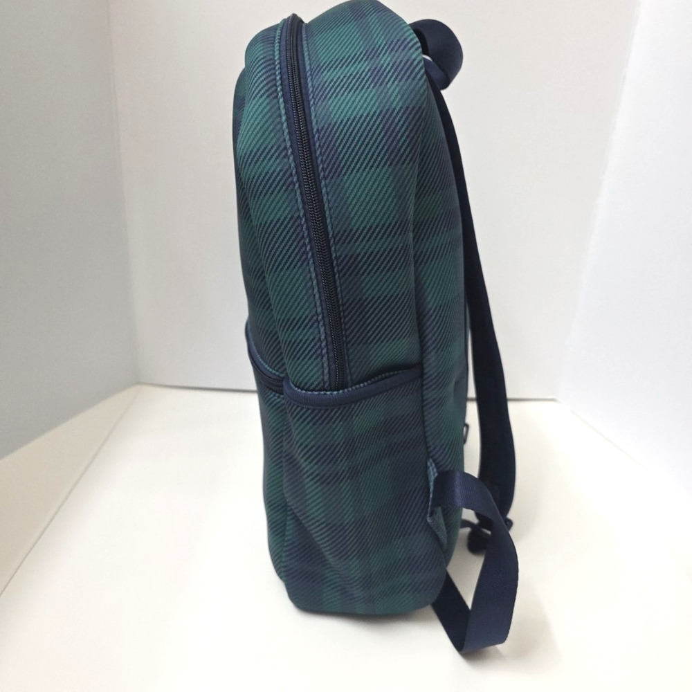 MYTAGALONGS Backpack Green Plaid Neoprene Pockets Padded Work Travel School New - Picture 3 of 8
